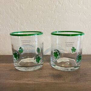 Shamrock St Patrick’s Day Icon Glasses with Green Accents